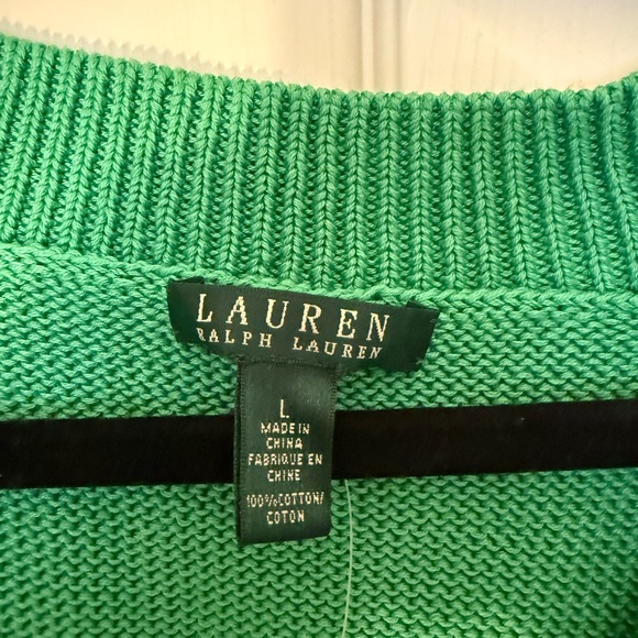 Ralph Lauren Teal V-Neck Women's Sweater - Picture 2 of 3